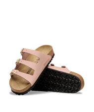 BIRKENSTOCK FLORIDA Zapatilla de piel nobuk de 3 bandas rosa suave - Zapatos Mujer - 6