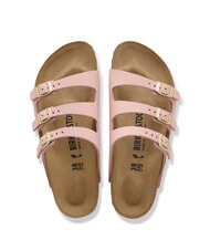 BIRKENSTOCK FLORIDA Zapatilla de piel nobuk de 3 bandas rosa suave - Zapatos Mujer - 4