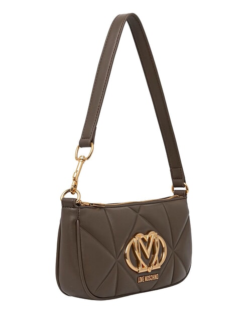 EMBOSSED Bolso de hombro peque&ntilde;o lodo - Bolsos Mujer