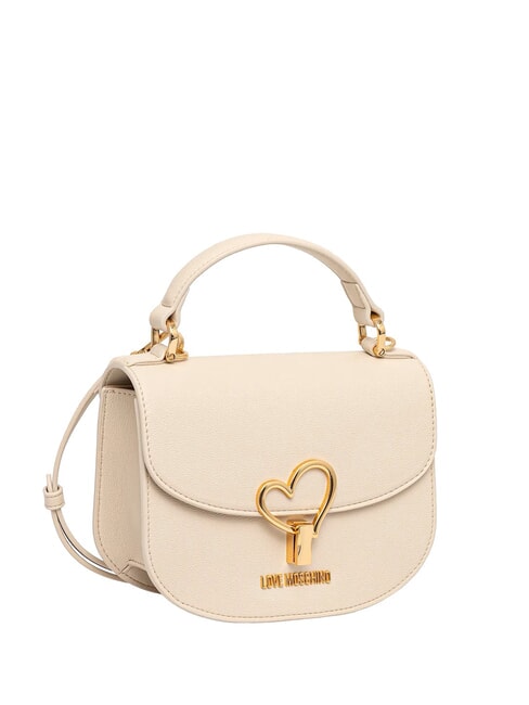 HEART TURNLOCK Mini bolso con bandolera Marfil - Bolsos Mujer
