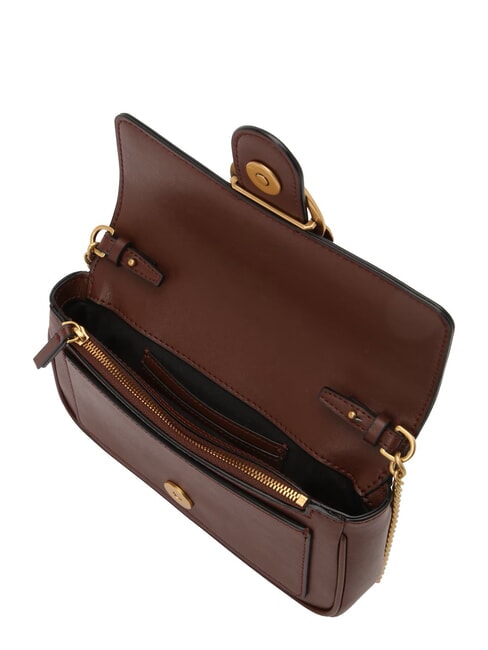 LOVE ONE POCKET Bolso bandolera de piel vino borgo&ntilde;a-oro antiguo - Bolsos Mujer