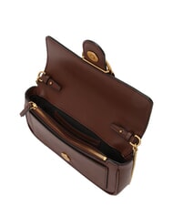 PINKO LOVE ONE POCKET Bolso bandolera de piel vino borgo&ntilde;a-oro antiguo - Bolsos Mujer - 5