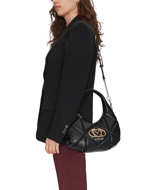 EMBOSSED Bolso de hombro, con correa para el hombro negro - Bolsos Mujer