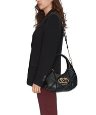 LOVE MOSCHINO EMBOSSED Bolso de hombro, con correa para el hombro negro - Bolsos Mujer - 4