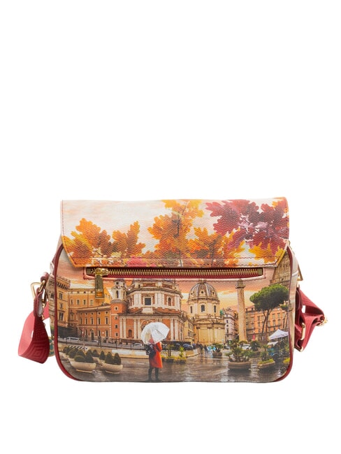 YESBAG Bolso de hombro con dos compartimentos Roma lloviendo - Bolsos Mujer