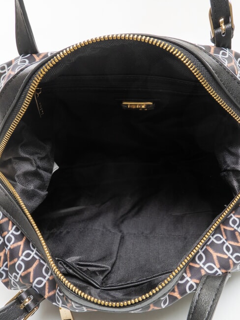 AUDREY Bolso de hombro con logotipo por todas partes NEGRO - Bolsos Mujer