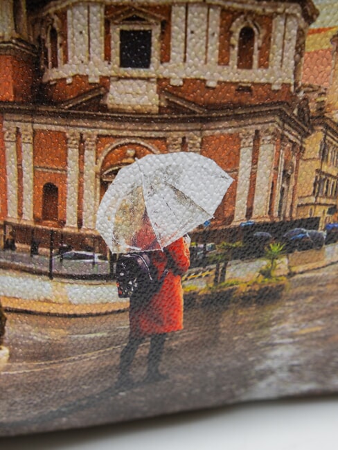 YESBAG Mochila grande con bolsillo Roma lloviendo - Bolsos Mujer