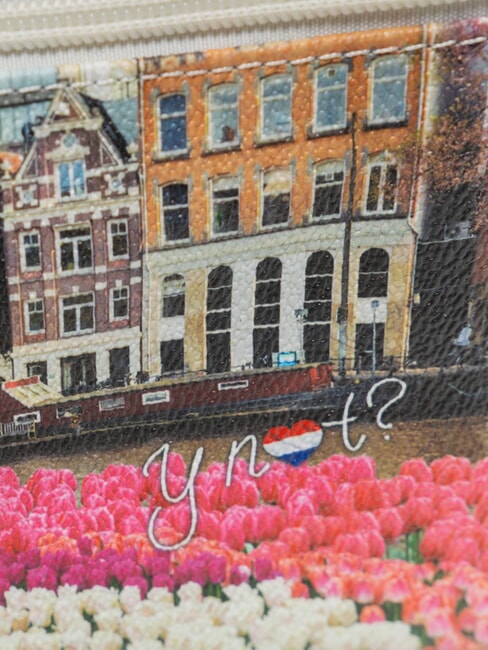 YESBAG Bolso de mano mediano con pu&ntilde;o tulipanes - Bolsos Mujer