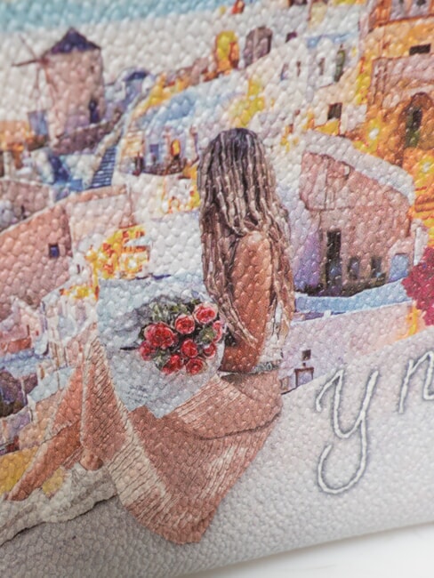 YESBAG Bolso de mano plano Puesta de sol en Grecia - Bolsos Mujer