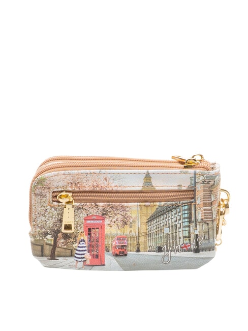 YESBAG SPECIAL Estuche para tarjetas con doble cremallera Rosa inglesa - Carteras Mujer