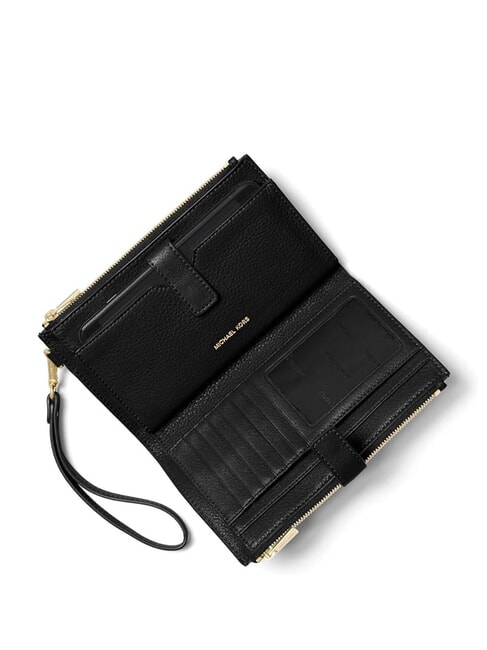 JET SET Cartera de mano de cuero negro - Bolsos Mujer