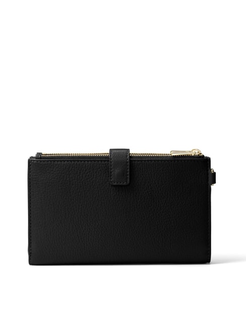 JET SET Cartera de mano de cuero negro - Bolsos Mujer