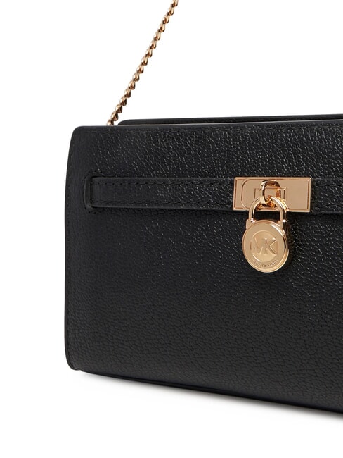 HAMILTON MODERNE Bolso de mano con bandolera met&aacute;lica negro - Bolsos Mujer