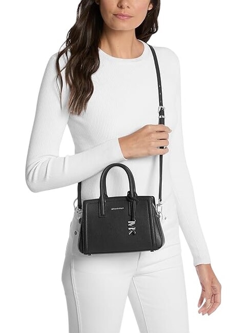 LAILA Bolso peque&ntilde;o de piel negro - Bolsos Mujer