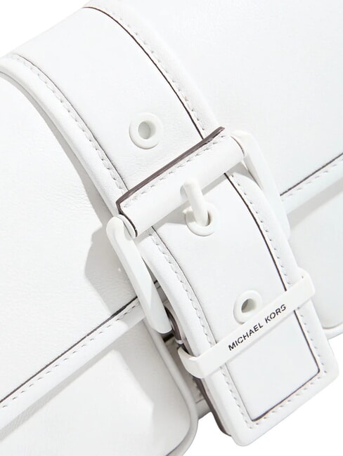 COLBY Bolso de hombro mediano de piel blanco &oacute;ptico - Bolsos Mujer