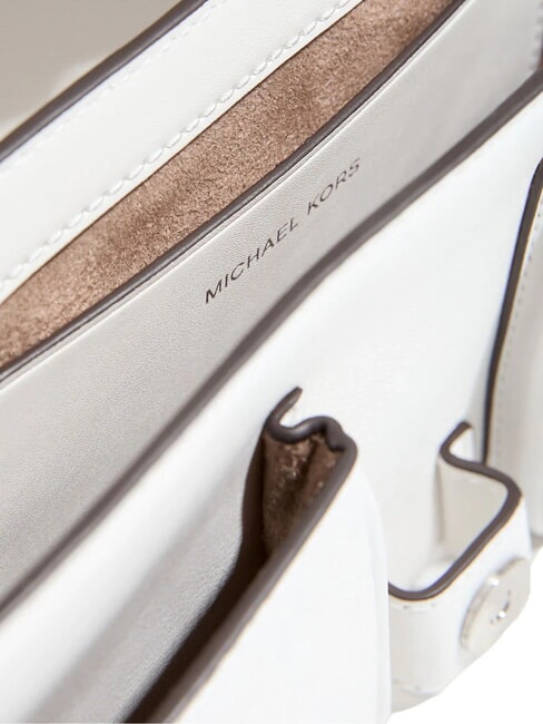 COLBY Bolso de hombro mediano de piel blanco &oacute;ptico - Bolsos Mujer