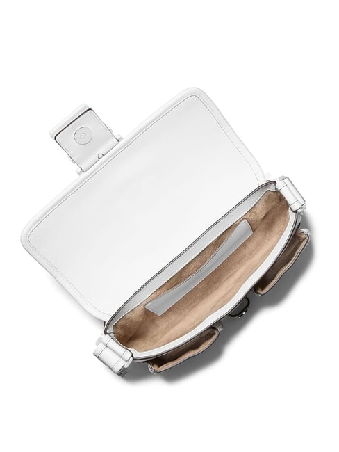 COLBY Bolso de hombro mediano de piel blanco &oacute;ptico - Bolsos Mujer