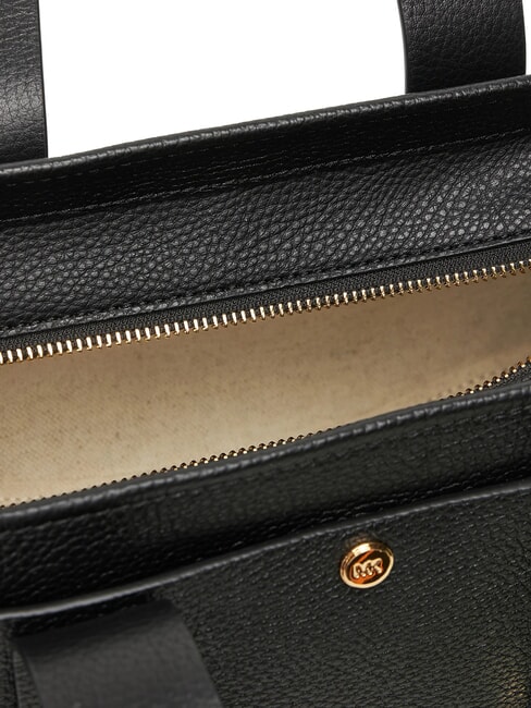 ROMEE Bolso de piel tipo cartera con bandolera negro - Bolsos Mujer