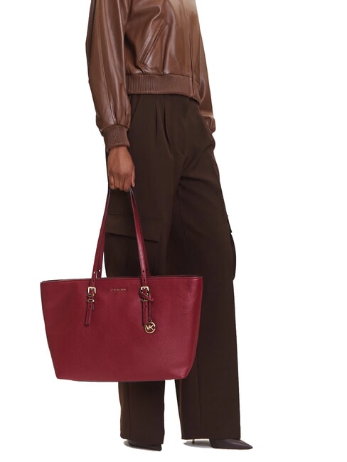 QUINN Bolsa de compras de cuero mora - Bolsos Mujer