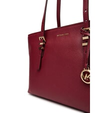 MICHAEL KORS QUINN Bolsa de compras mediana de piel mora - Bolsos Mujer - 3