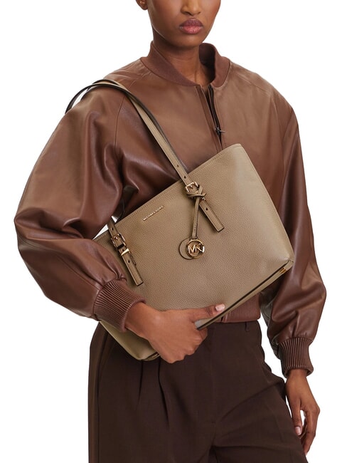 QUINN Bolsa de compras mediana de piel abedul - Bolsos Mujer