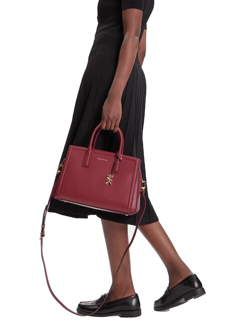 LAILA Bolso de piel con bandolera mora - Bolsos Mujer