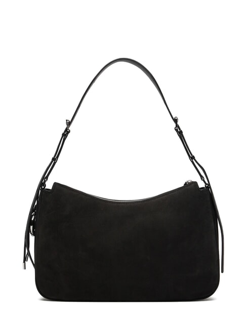 NOLITA Bolso bandolera grande de piel nobuk negro - Bolsos Mujer