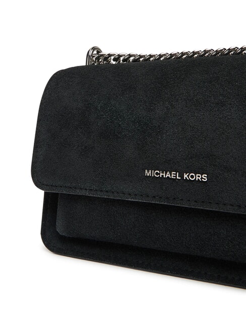 CLAIRE Bolso de hombro de ante negro - Bolsos Mujer