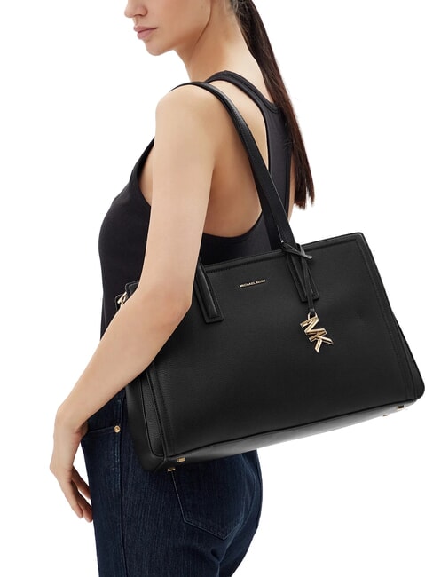 LAILA Bolso de hombro de piel negro - Bolsos Mujer
