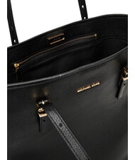 MICHAEL KORS QUINN Bolso de compras vertical de cuero negro - Bolsos Mujer - 5