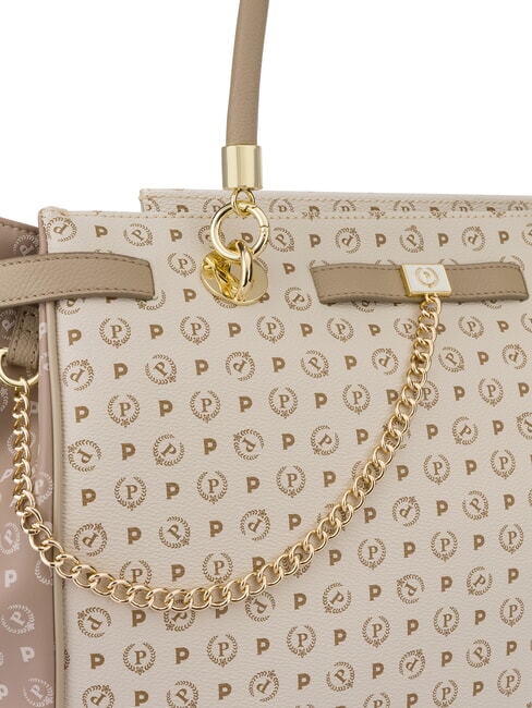 HERITAGE Bolso de hombro con doble asa Marfil - Bolsos Mujer