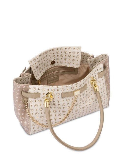 HERITAGE Bolso de hombro con doble asa Marfil - Bolsos Mujer