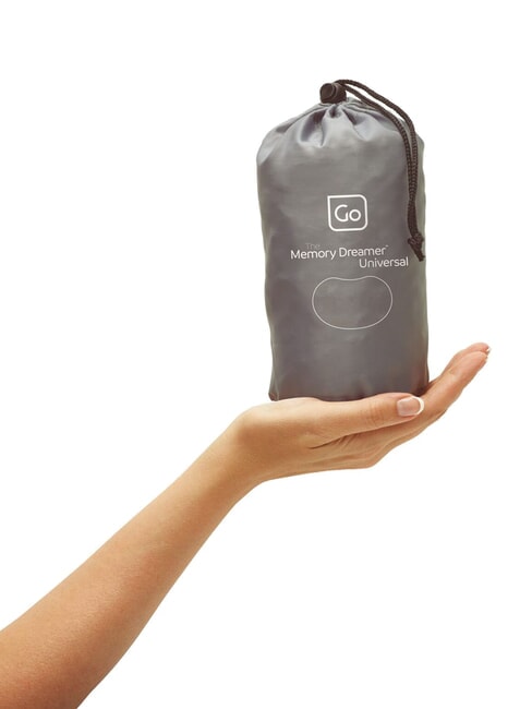 GO Almohada de espuma viscoel&aacute;stica para el cuello o la espalda gris - Accesorios de viaje