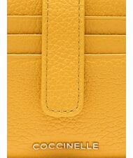 COCCINELLE METALLIC SOFT Cartera mini de piel soleado - Carteras Mujer - 3
