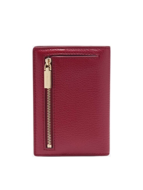 METALLIC SOFT Porta pasaporte de cuero martillado sangr&iacute;a - Accesorios de viaje