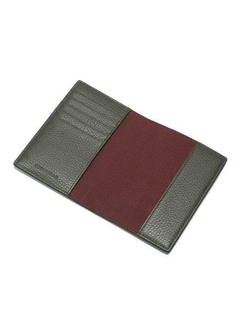 METALLIC SOFT Porta pasaporte de cuero martillado algas - Accesorios de viaje