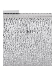 COCCINELLE METALLIC SOFT Tarjetero de piel SILVER - Carteras Mujer - 3