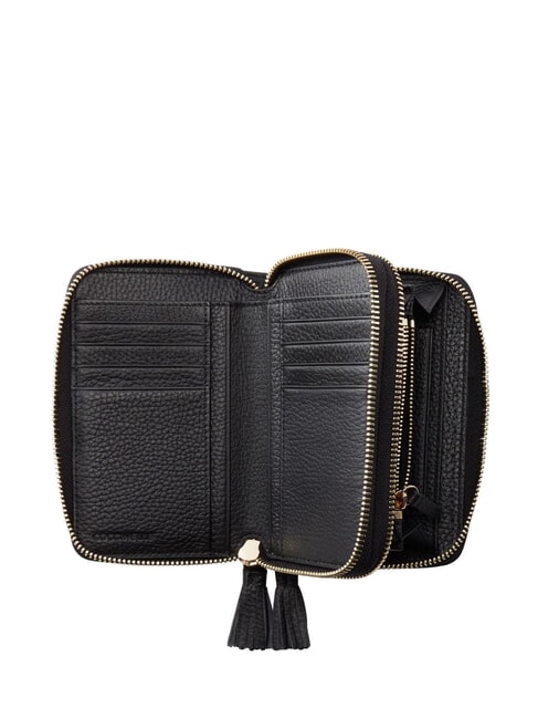 TASSEL Cartera con cremallera alrededor negro - Carteras Mujer