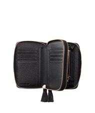 COCCINELLE TASSEL Cartera con cremallera alrededor negro - Carteras Mujer - 2