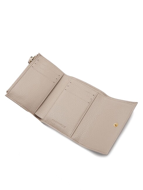 METALLIC SOFT Cartera peque&ntilde;a en piel texturizada rosa polvo - Carteras Mujer