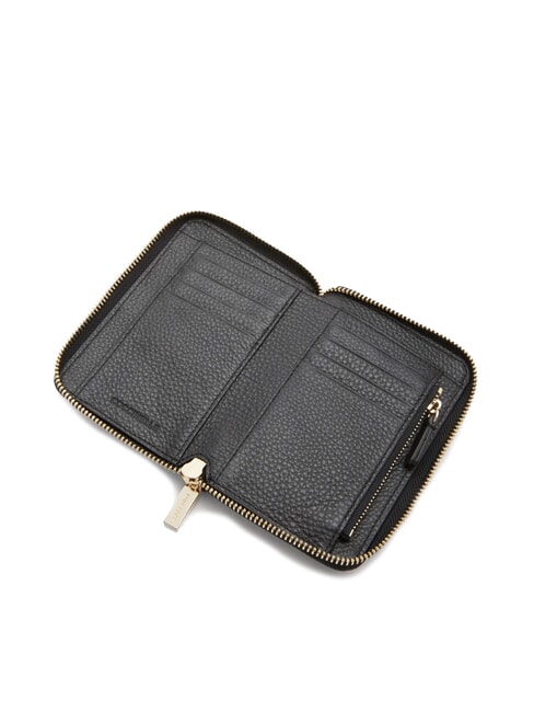 METALLIC SOFT  Cartera mediana de piel negro - Carteras Mujer