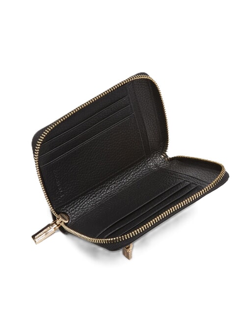 METALLIC SOFT Cartera con cremallera alrededor negro - Carteras Mujer