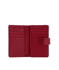 COCCINELLE METALLIC SOFT Cartera en piel texturizada sangr&iacute;a - Carteras Mujer - 2