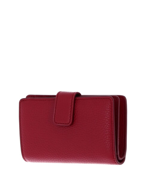 METALLIC SOFT Cartera en piel texturizada sangr&iacute;a - Carteras Mujer