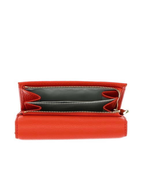 METALLIC SOFT Cartera plegable de piel martillada gazpacho - Carteras Mujer