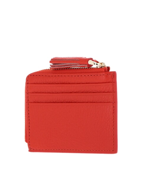 TASSEL Tarjetero con cremallera en piel martillada gazpacho - Carteras Mujer