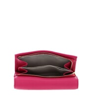 COCCINELLE METALLIC SOFT Cartera plegable de piel martillada nueva fucsia - Carteras Mujer - 3