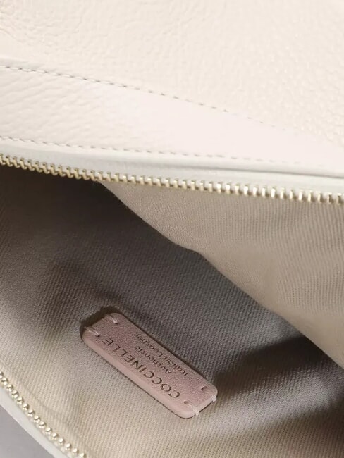 TEBE Bolso peque&ntilde;o de piel con textura blanco - Bolsos Mujer