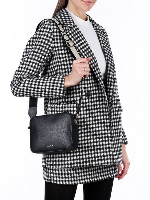 TEBE Bolso peque&ntilde;o de piel con textura azul - Bolsos Mujer