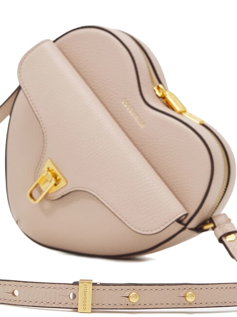 BEAT SOFT Mini bolso de piel en forma de coraz&oacute;n rosetas - Bolsos Mujer